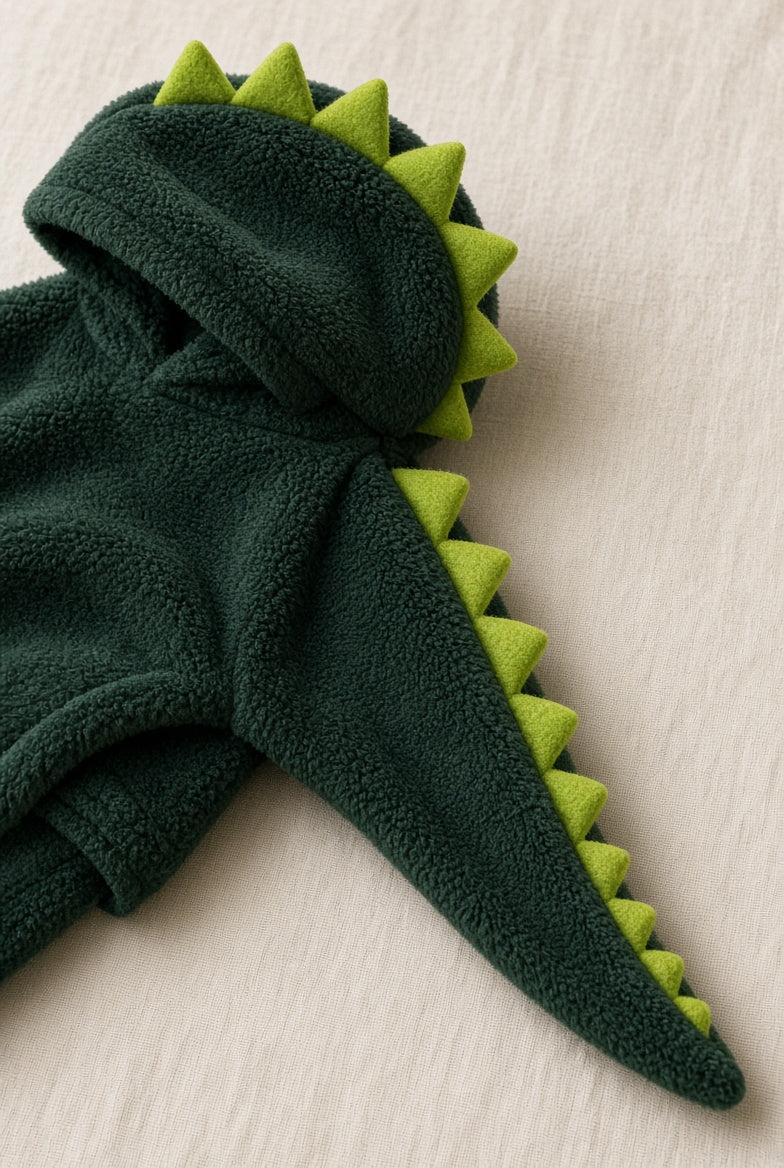 Dinosaur Fleece Hoodie for dogs and cats