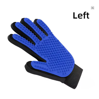 Deshedding grooming glove for dogs and cats