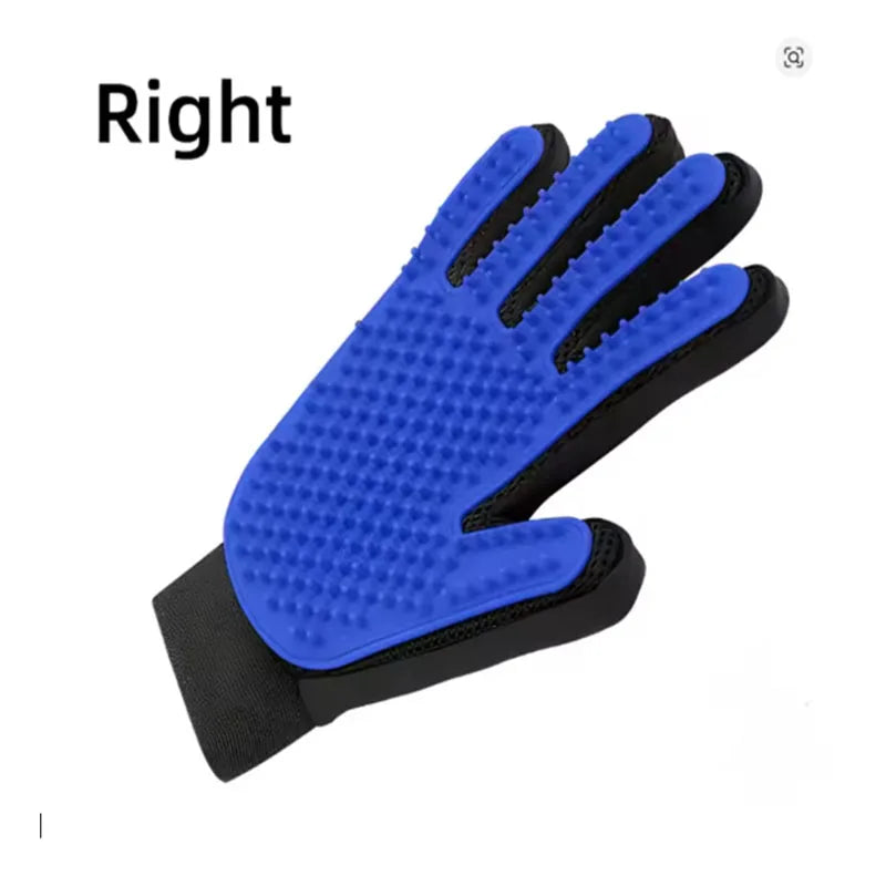 Deshedding grooming glove for dogs and cats