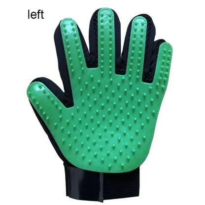 Deshedding grooming glove for dogs and cats