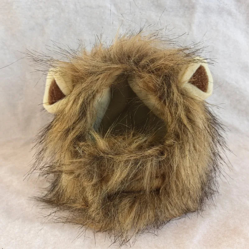 Lion mane hat for cats and small dogs