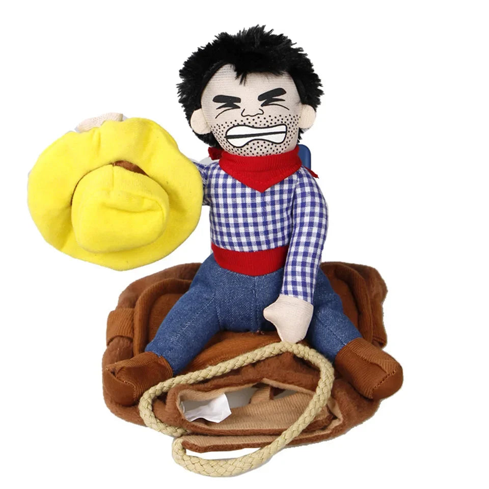Cowboy rider costume for dogs