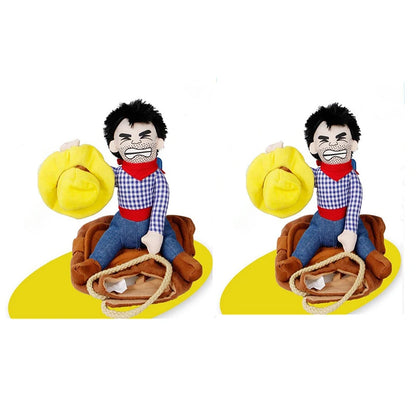 Cowboy rider costume for dogs