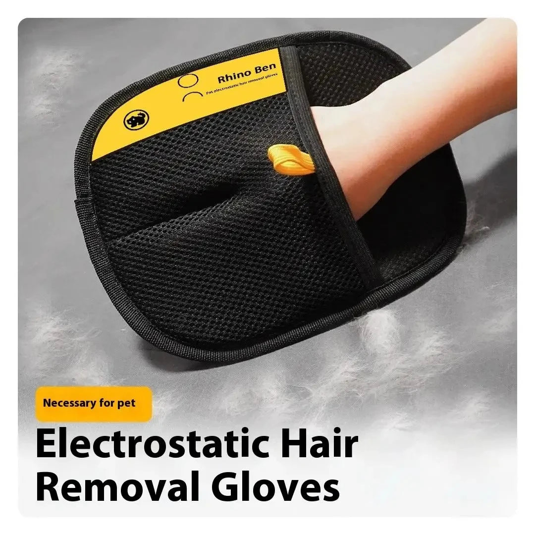 Deshedding grooming glove for dogs and cats