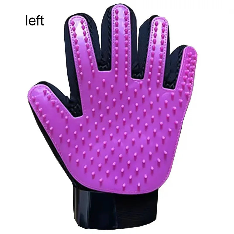 Deshedding grooming glove for dogs and cats