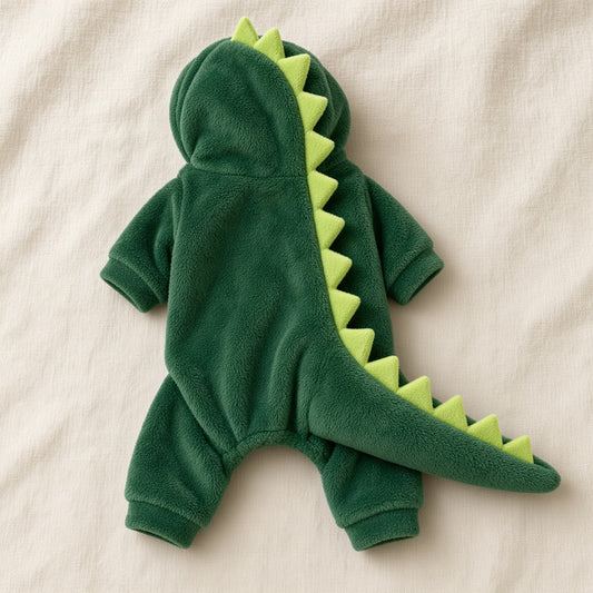 Dinosaur Fleece Hoodie for dogs and cats