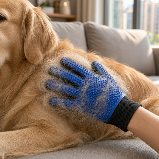 Deshedding Grooming Glove for dogs and cats